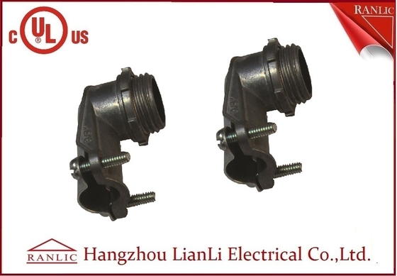 China Flexible Rohr-Stahlinstallationen drücken 90 Verbindungsstück des Grad-BX, UL-Datei-Nr. E469552 zusammen fournisseur