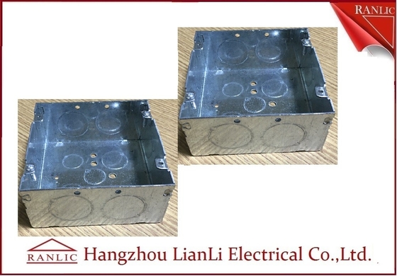 China Heißes Bad-Metallrohr-Kasten, metallisches galvanisiertes 5&quot; * 5&quot; Stahlausgang-Kasten fournisseur