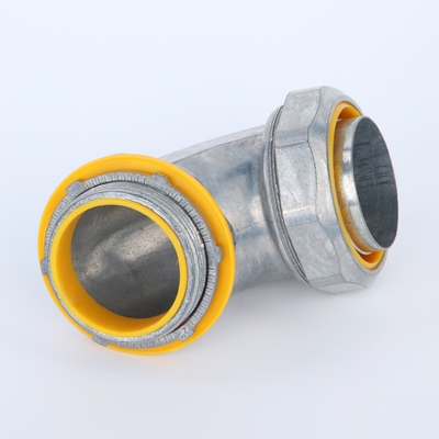 China Wasserdichtes gerades Verbindungsstück, das gelbes PVC UL isolierte, listete mit Kontermutter auf fournisseur