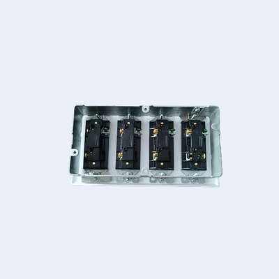 Gruppen-Wandsteckdose-Schalter der Fertigbauweise-4 mit Sockel-Stecker-elektrischem Draht fournisseur